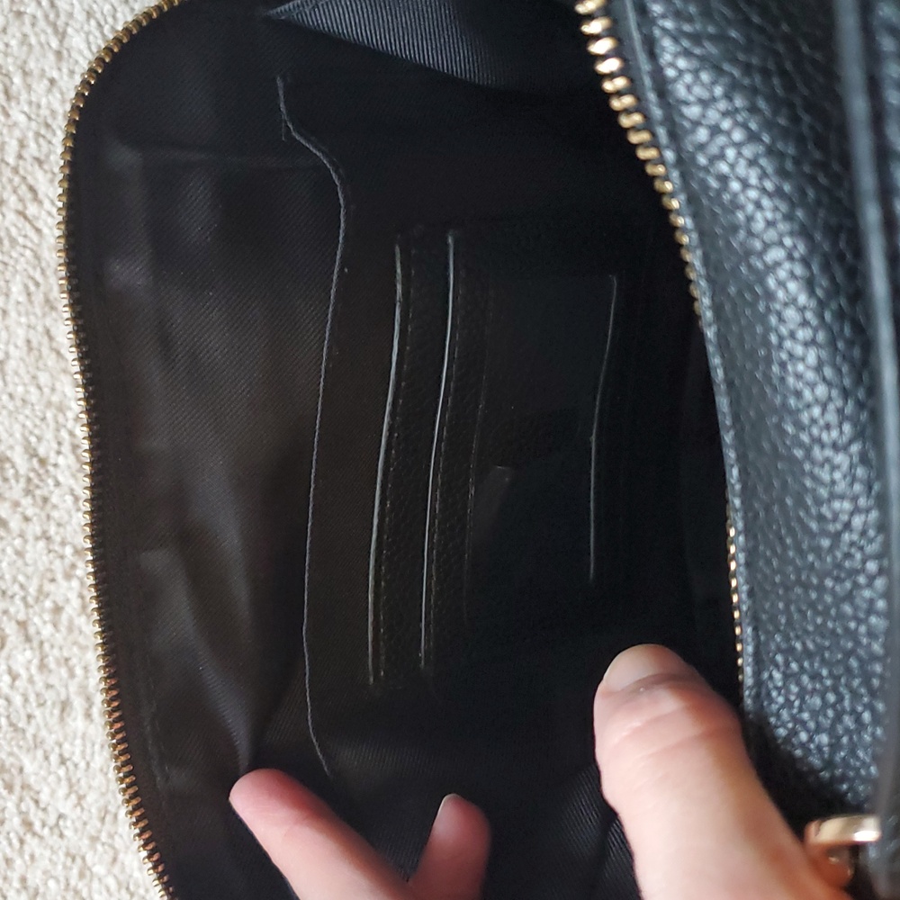 Black Crossbody Bag with Gold Accents - Picture 7 of 7